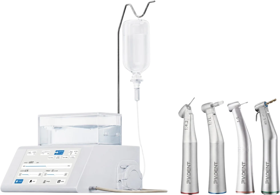 JINME ES70 console with all four PV Dent handpieces