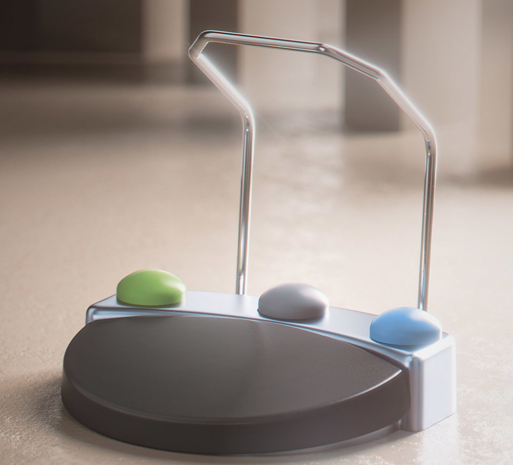 ES70 multi function foot control with three coloured switches
